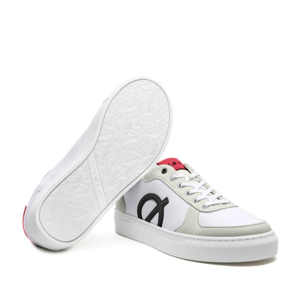 LØCI Classic Sneaker - White/Red/Navy - Picture 3 of 6